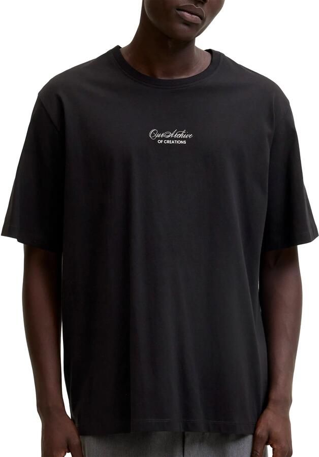JACK & JONES oversized T-shirt met backprint zwart - Foto 4