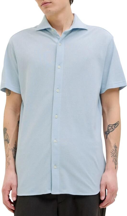 JACK & JONES PREMIUM casual overhemd blauw