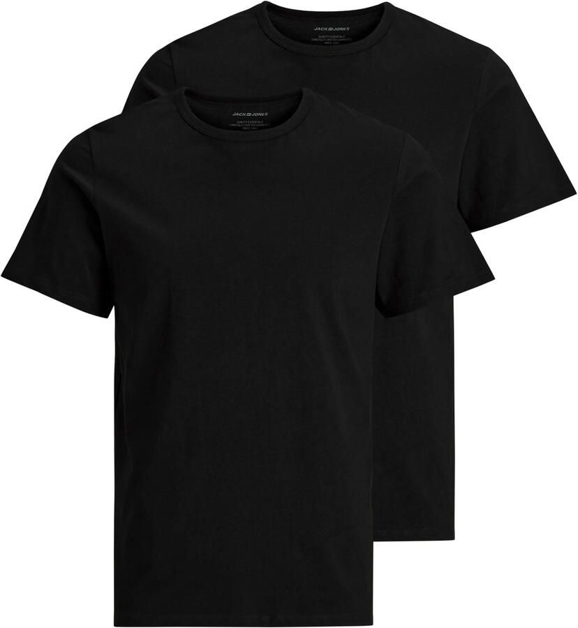 Jack & Jones T-shirt JACBASIC met ribboorden en aangenaam draagcomfort (Set van 2)