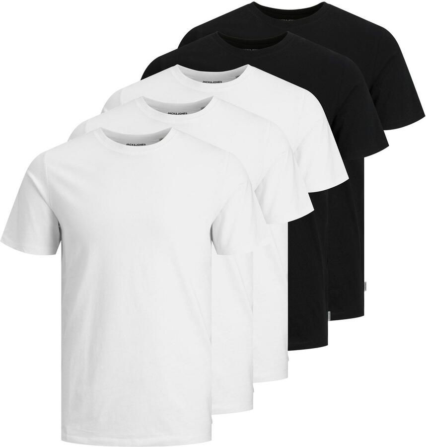 Jack & Jones T-shirt JJEORGANIC BASIC TEE SS O-NE 5PK MP NOOS (5-delig Set van 5) - Foto 4