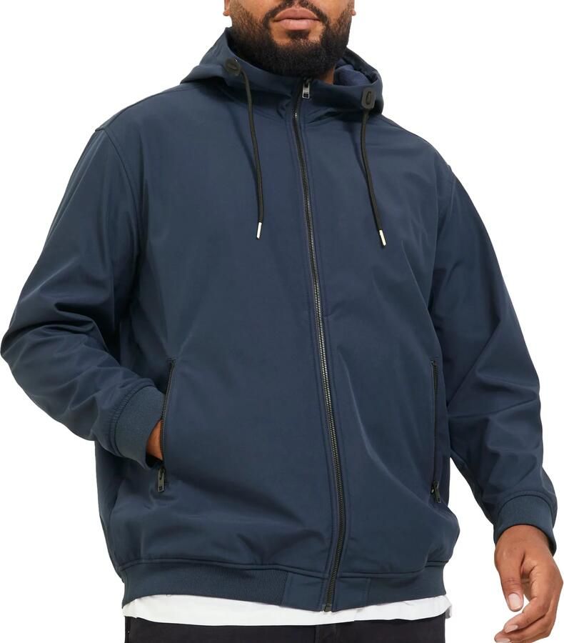 Jack & Jones PlusSize Softshell-jack JJEBASIC met capuchon en waterafstotende stof - Foto 4
