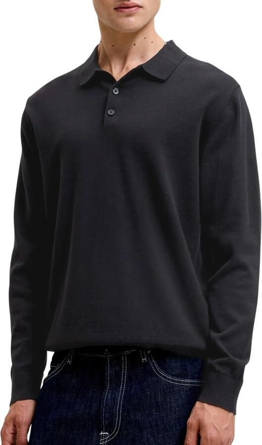 JACK & JONES ESSENTIALS katoenen regular fit gebreide trui zwart - Foto 4