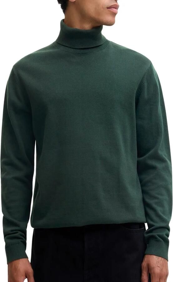JACK & JONES ESSENTIALS katoenen regular fit gebreide coltrui scarab
