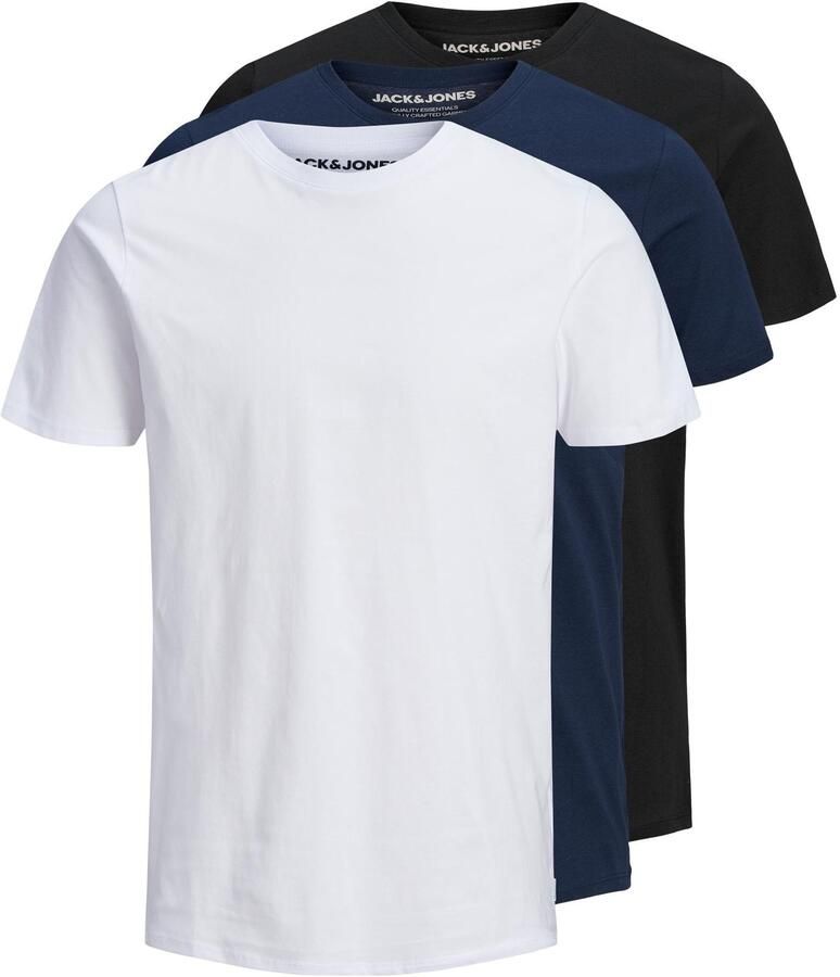Jack & Jones Shirt met ronde hals JJEORGANIC BASIC TEE SS O-NE 3PK MP NOOS (set 3-delig) - Foto 5