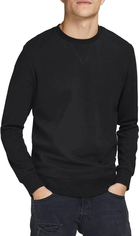 Jack & Jones Sweatshirt JJEBASIC met flaglabel en zachte katoenmix effen modieus regular fit katoen ronde hals - Foto 10