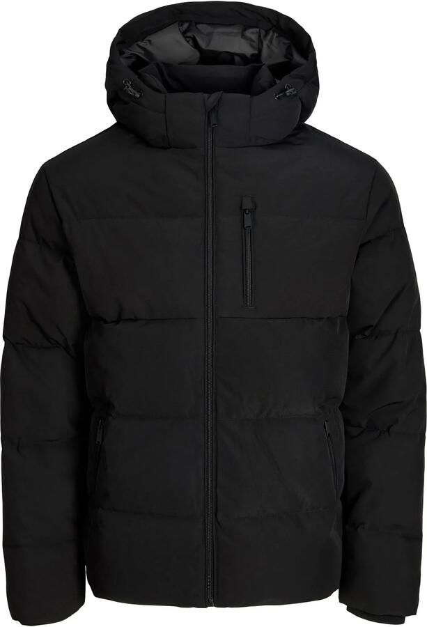 JACK & JONES PLUS SIZE quilted winterpufferjas zwart