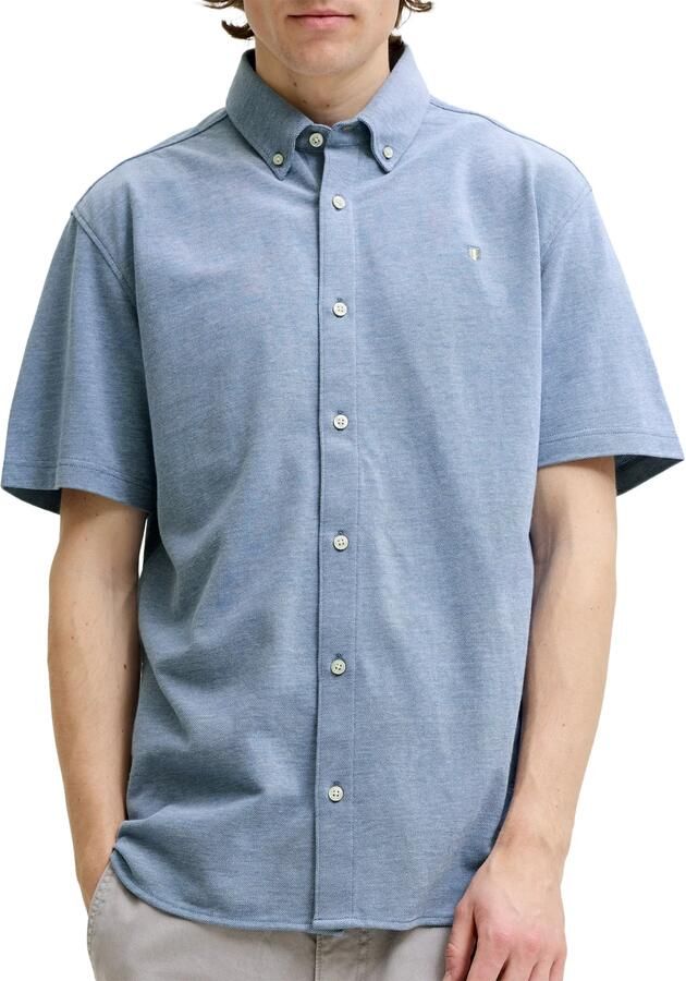 Jack & jones Blu Lake Pique Detail SS Overhemd Heren - Foto 4