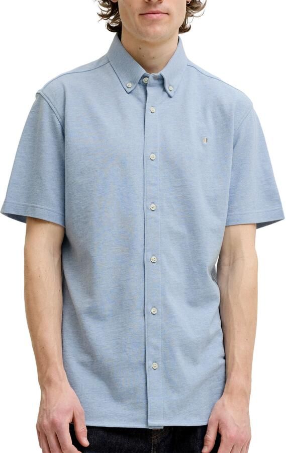 Jack & jones Blu Lake Pique Detail SS Overhemd Heren