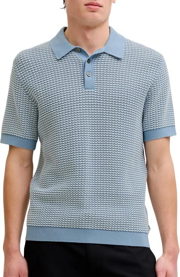 JACK & JONES Premium Regular fit poloshirt in brei-look model 'Kingsley'