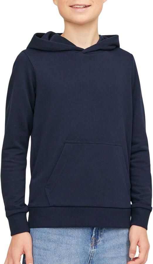 Jack & jones JUNIOR hoodie JJEBRADLEY donkerblauw Sweater Effen 176 - Foto 3