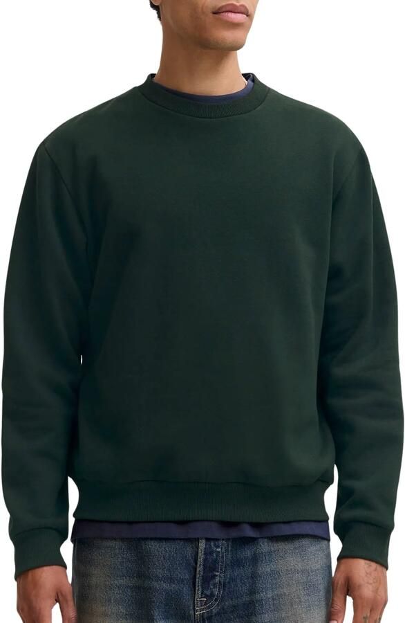 JACK & JONES ESSENTIALS relaxed fit sweater donkergroen - Foto 3