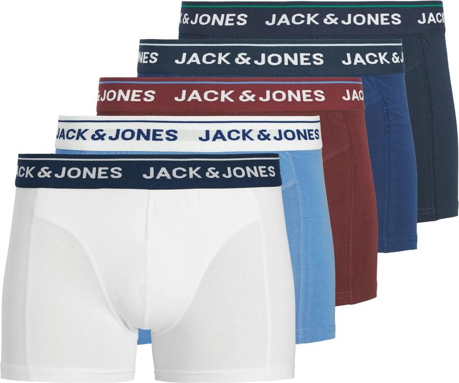 Jack & jones Branco Trunks Boxershorts Heren (5-pack) - Foto 4
