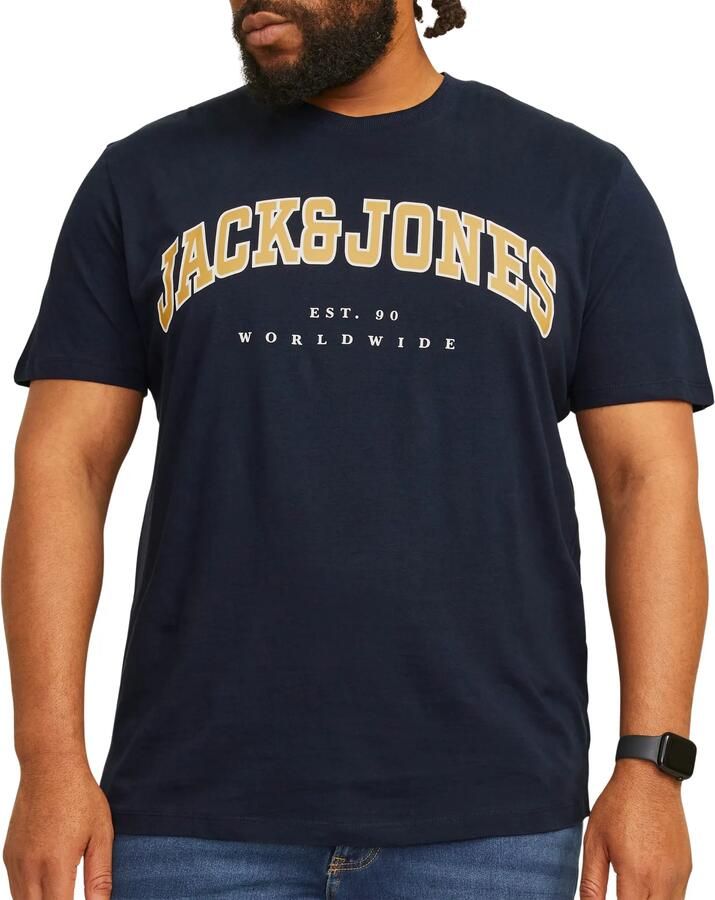 Jack & Jones PlusSize T-shirt JJECALEB VARSITY TEE SS O-NECK NOOS PLS - Foto 2
