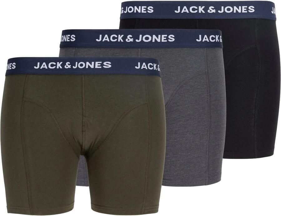 Jack & jones Clamp Solid Trunks Boxershorts Heren (3-pack) (plussize) - Foto 3