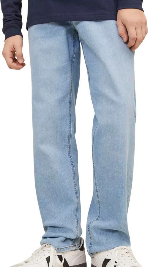 Jack & jones JUNIOR regular fit jeans JJICLARK light blue denim Blauw Jongens Stretchdenim 152 - Foto 3