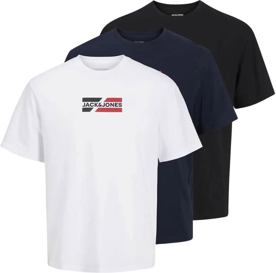Jack & Jones Shirt met korte mouwen JJECORP GRAPHIC TEE SS O-3PK MP NOOS (set 3-delig) - Foto 4