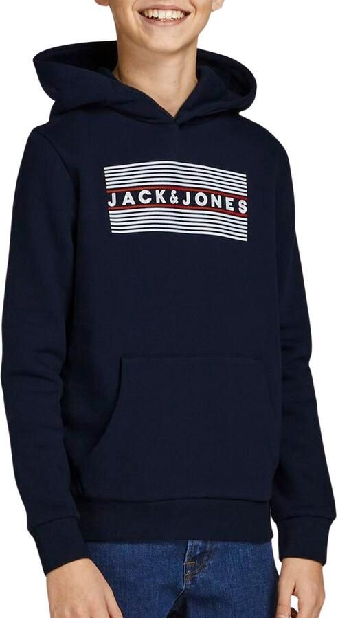 Jack & Jones Junior Hoodie JJECORP met print kangoeroezak onderhoudsvriendelijk - Foto 4