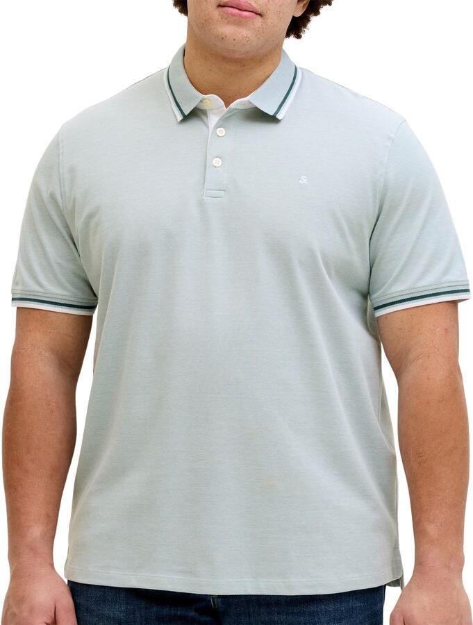 JACK & JONES PLUS SIZE regular polo Plus Size mintgroen - Foto 4