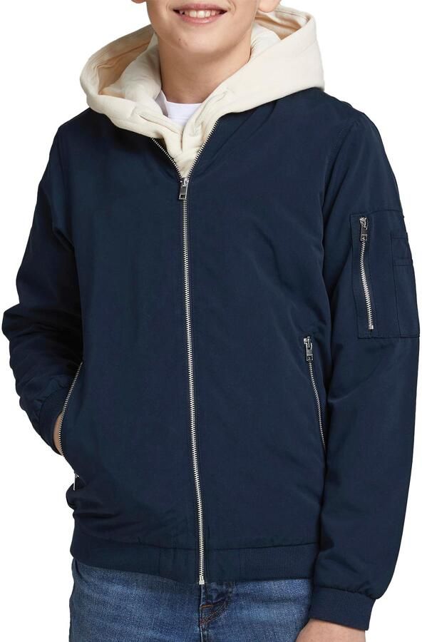 Jack & Jones Junior Bomberjack JJERUSH windafstotend en onderhoudsvriendelijk effen modieus regular fit web opstaande kraag - Foto 8
