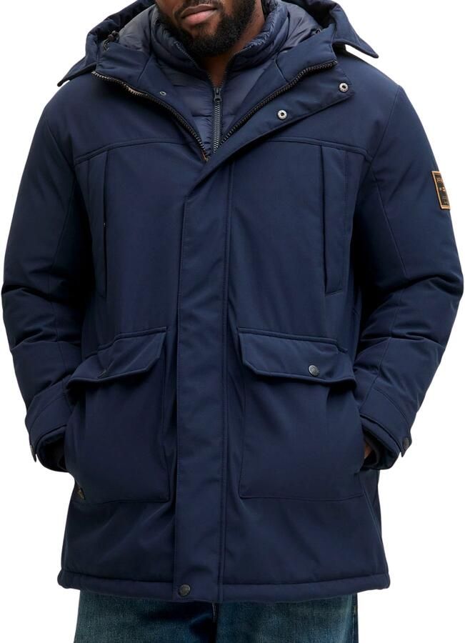 Jack & jones Finn Softshell Parka Winterjas Heren (plussize)