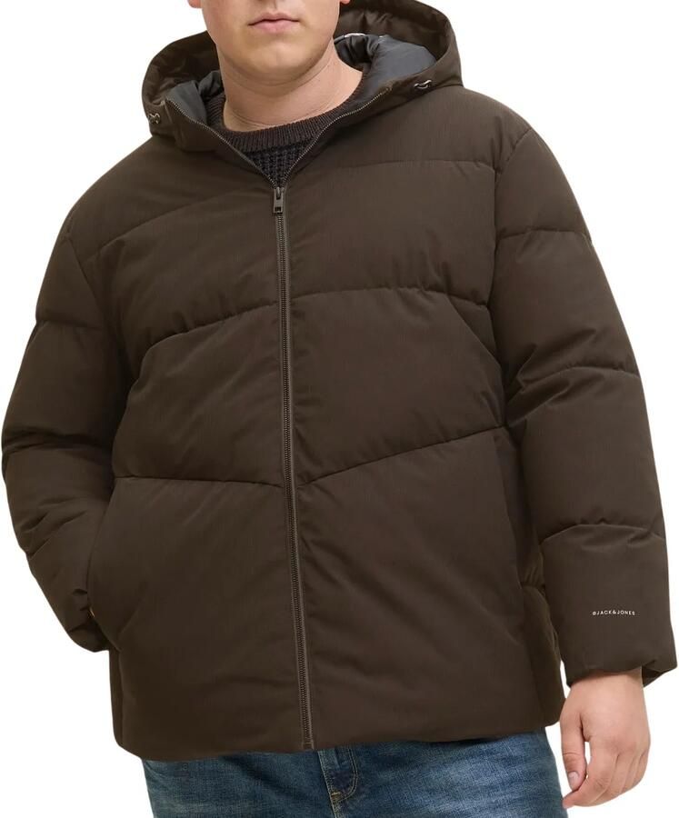 Jack & jones Global Hooded Puffer Winterjas Heren (plussize)