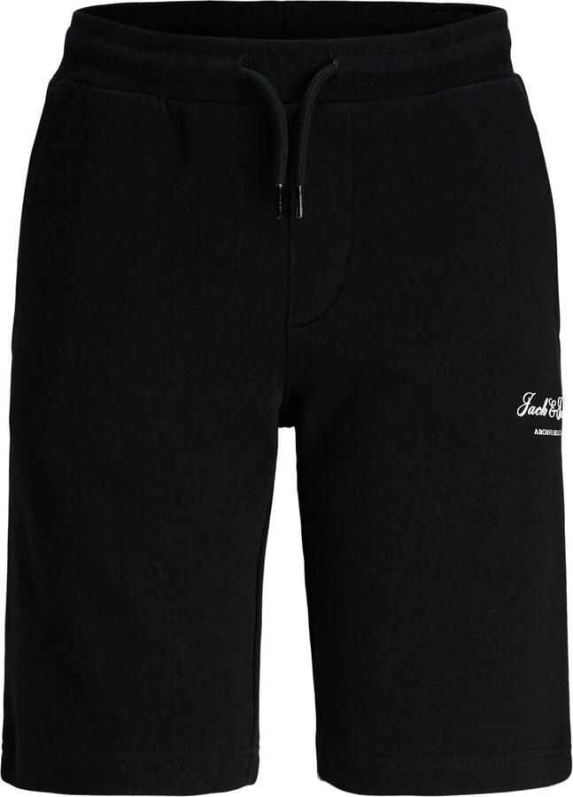 JACK & JONES JUNIOR regular waist sweatshort zwart - Foto 4