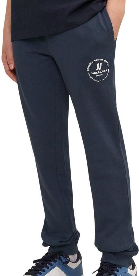 Jack & jones JUNIOR joggingbroek JPSTGORDON JJSWIFT met logo donkerblauw Jongens Sweat 152