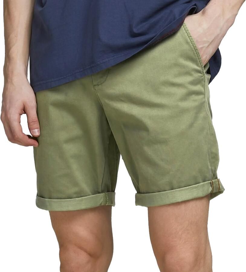 JACK & JONES PANTS STUDIO regular fit chino short JPSTBOWIE deep lichen green