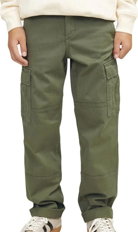 Jack & jones JUNIOR loose fit cargobroek JPSTKANE JJHARLOW Groen Jongens Stretchkatoen 128 - Foto 9