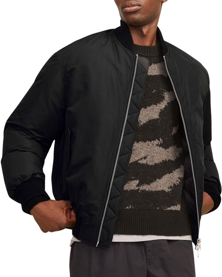 Jack & jones Zachte Utility Bomber Jas Black Heren
