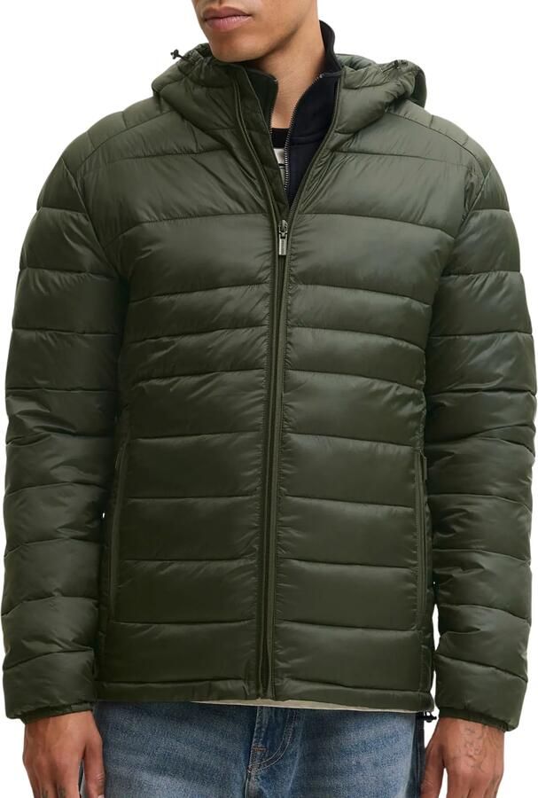 JACK & JONES ESSENTIALS quilted gewatteerde jas donkergroen - Foto 4
