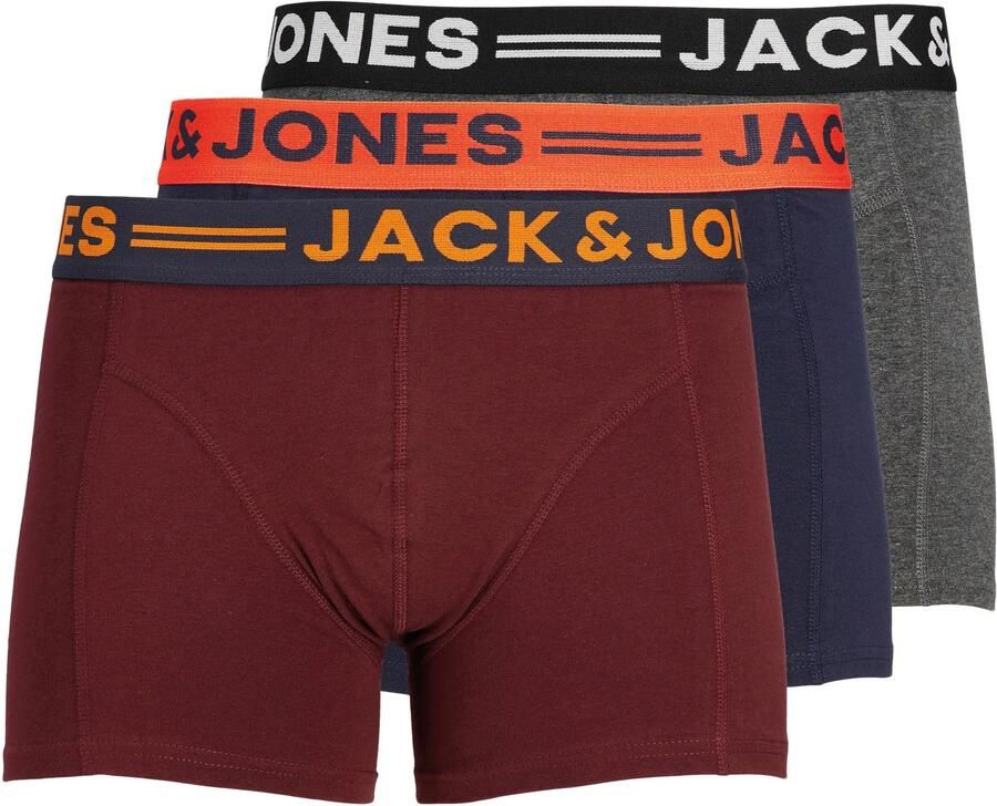 Jack & Jones Boxershort JAC Lichfield Trunks met contrastkleurige band (set 3 stuks) - Foto 2
