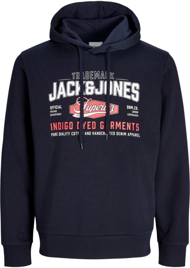 Jack & jones Logo Sweat 2 Col Hoodie Heren (plussize)