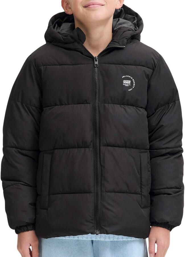 Jack & jones Maze Logo Hood Puffer Jas Junior