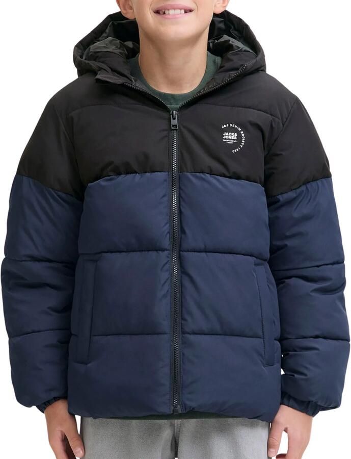 Jack & jones Maze Logo Hood Puffer Jas Junior