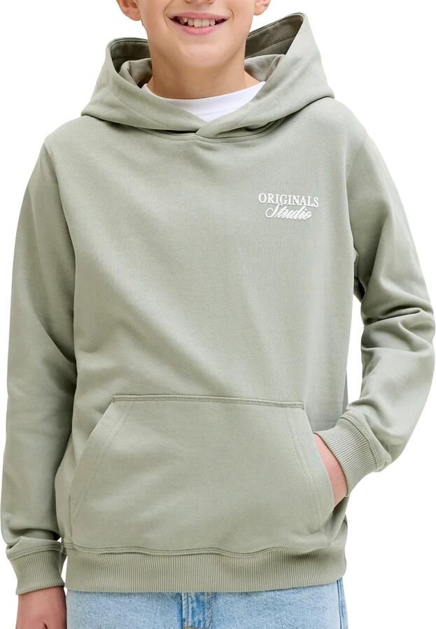 JACK & JONES JUNIOR hoodie met backprint lichtgroen - Foto 3