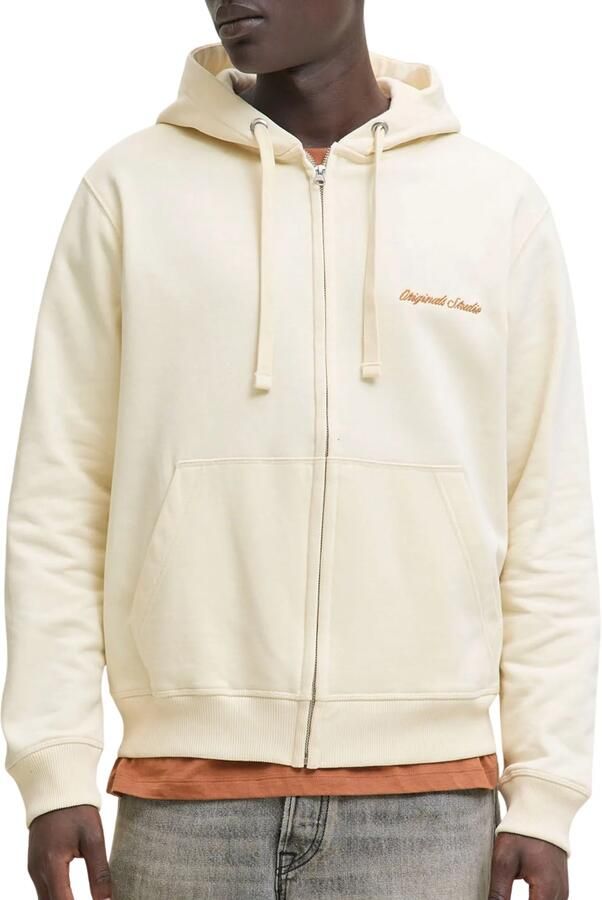 Jack & jones Sweatjack met kangoeroezak en ritssluiting