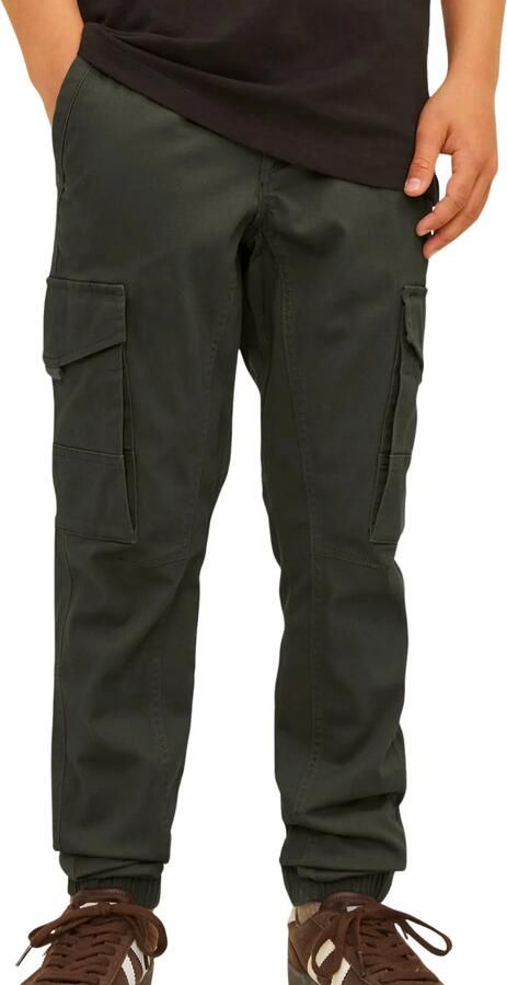 JACK & JONES JUNIOR slim fit cargo broek donkergroen - Foto 3