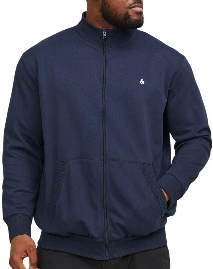 JACK & JONES PLUS SIZE sweatvest JJEPAULOS Plus Size met logo donkerblauw - Foto 2