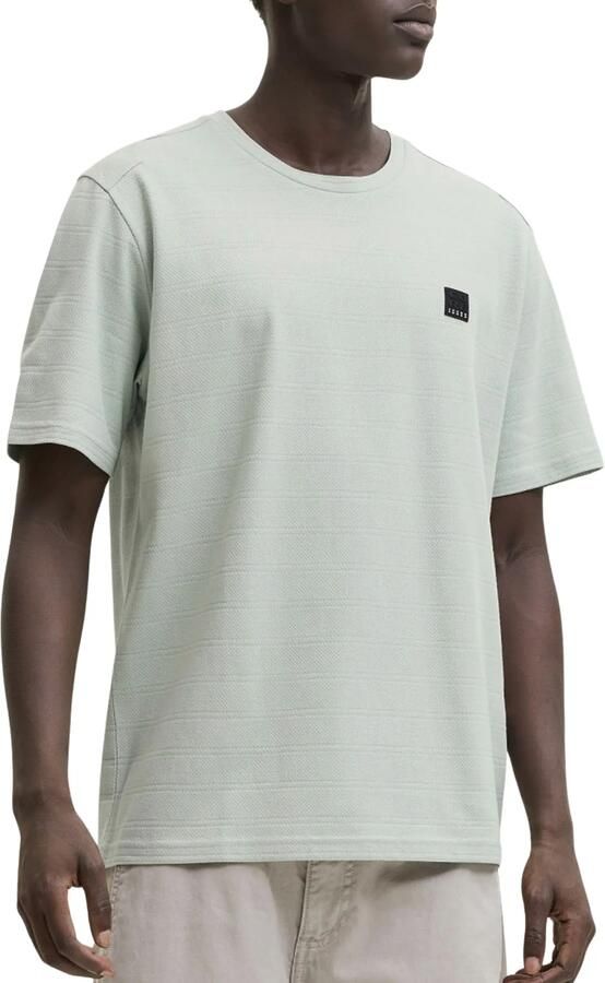 JACK & JONES CORE regular T-shirt met textuur lichtgroen - Foto 4