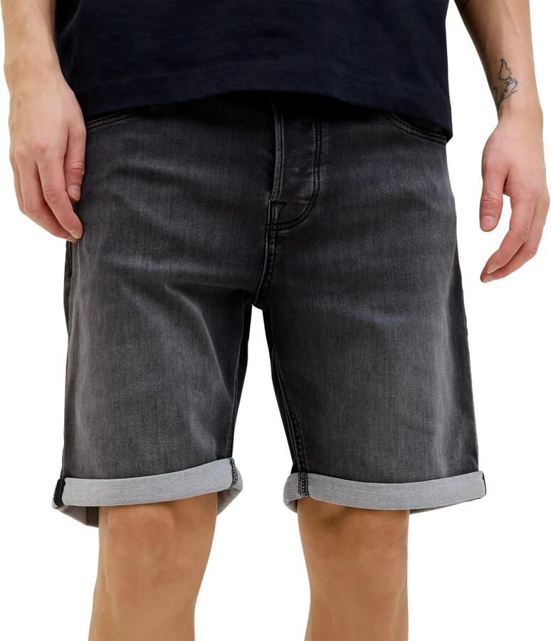 JACK & JONES JEANS INTELLIGENCE regular bermuda short JJIRICK JJICON black denim