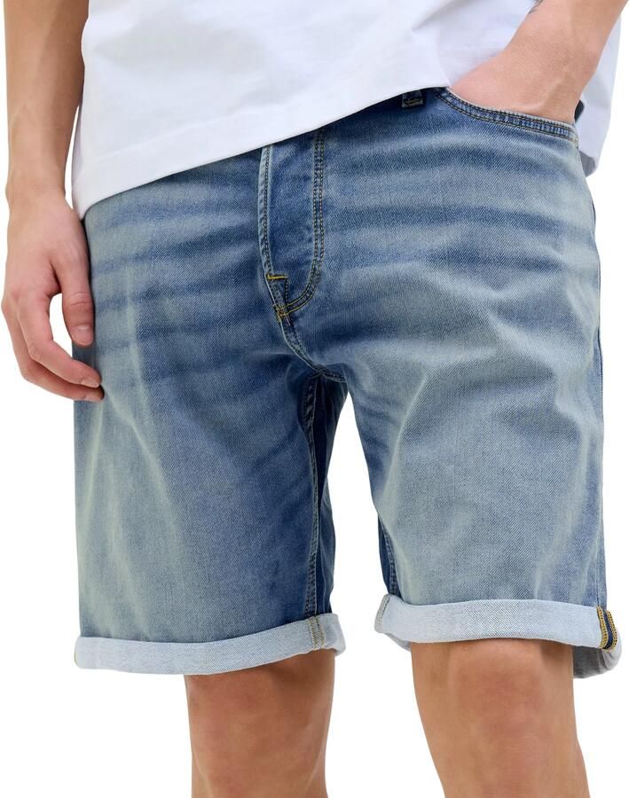 Jack & Jones Short JJIRICK met omslag en knoopsluiting voor de zomer effen regular fit web five-pocket-stijl elastisch - Foto 5