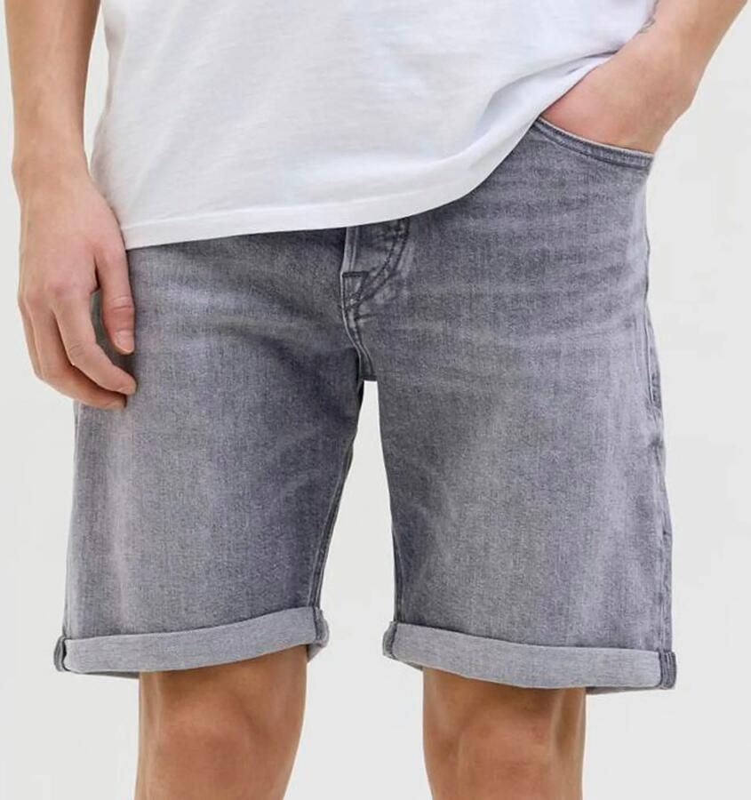 JACK & JONES JEANS INTELLIGENCE JJIRICK JJIORIGINAL denim regular short grey denim - Foto 4