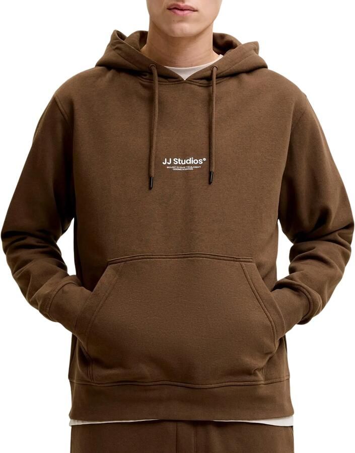 JACK & JONES ESSENTIALS relaxed fit hoodie met print cocoa - Foto 4