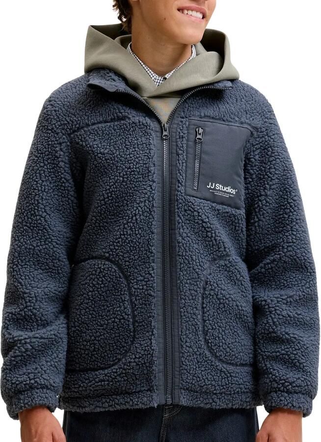 JACK & JONES JUNIOR teddy jas antraciet