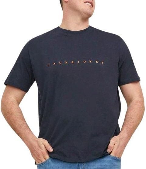 JACK & JONES PLUS SIZE oversized T-shirt JJESTAR Plus Size met logo donkerblauw - Foto 8