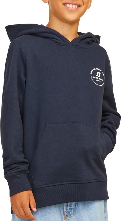 Jack & jones JUNIOR hoodie JJESWIFT met printopdruk donkerblauw Sweater 128 - Foto 4