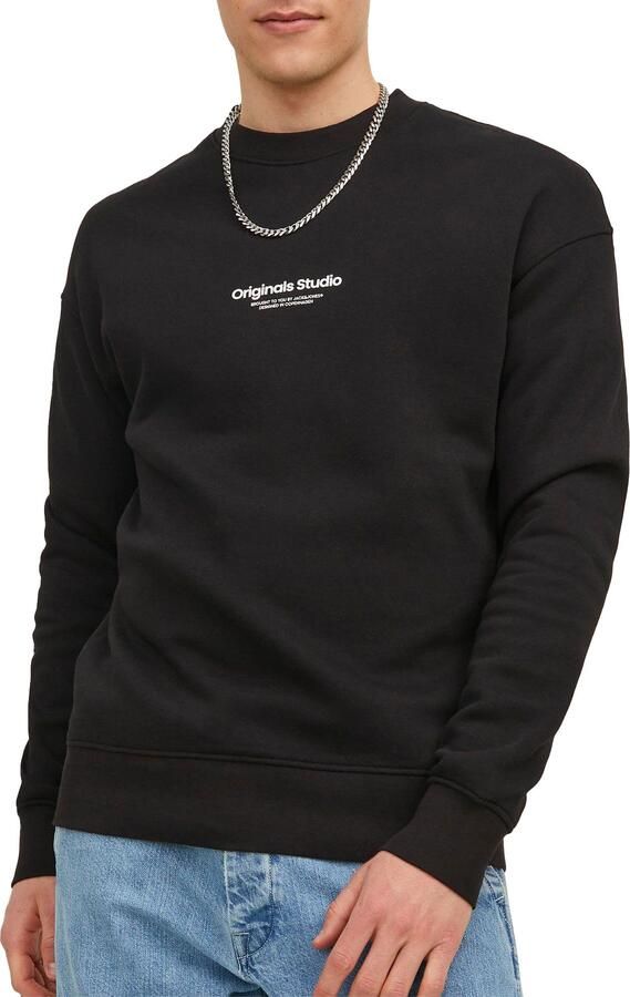 JACK & JONES ORIGINALS sweater JORVESTERBRO met printopdruk zwart - Foto 7