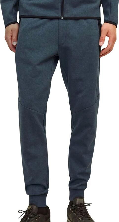 JACK & JONES PANTS STUDIO gemêleerde slim fit joggingbroek JPSTWILL navy blazer