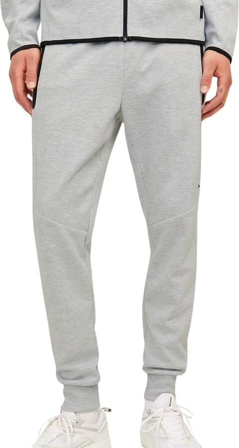 JACK & JONES PANTS STUDIO gemêleerde slim fit joggingbroek JPSTWILL light grey melange - Foto 3